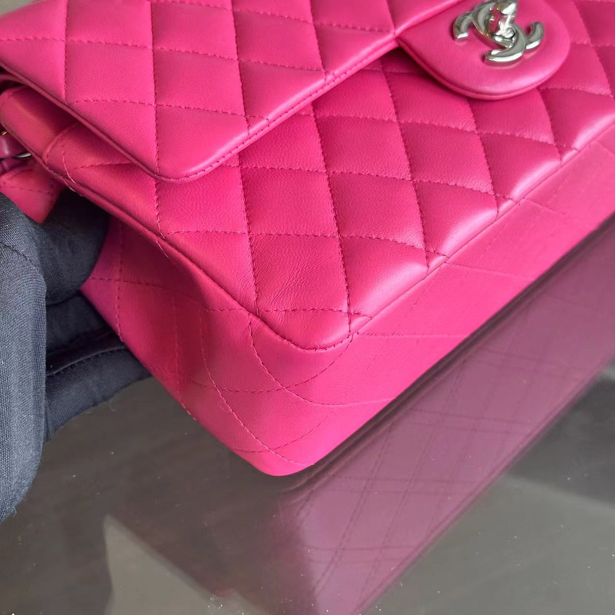 Quilted Lambskin Hot Pink SHW No 19