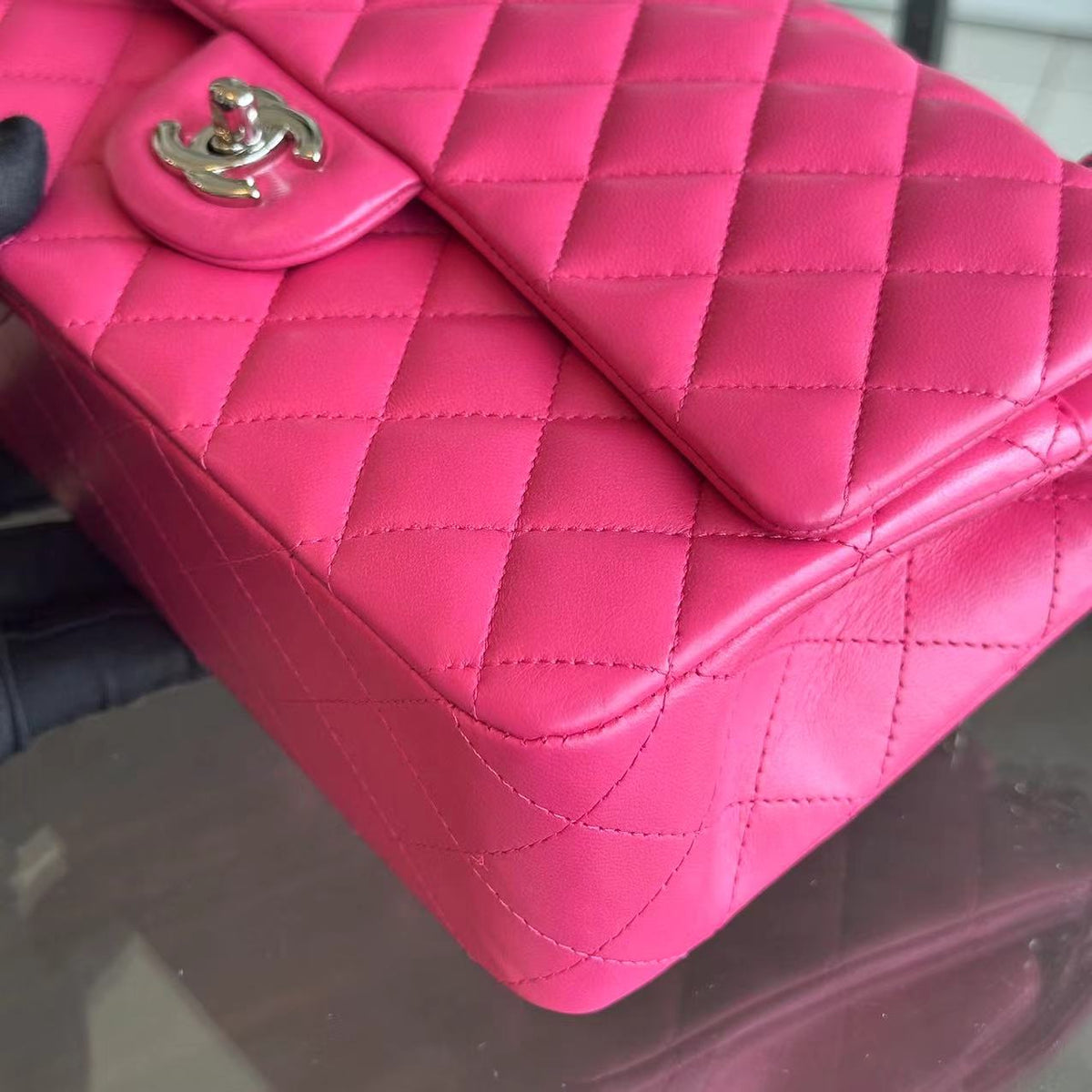 Quilted Lambskin Hot Pink SHW No 19
