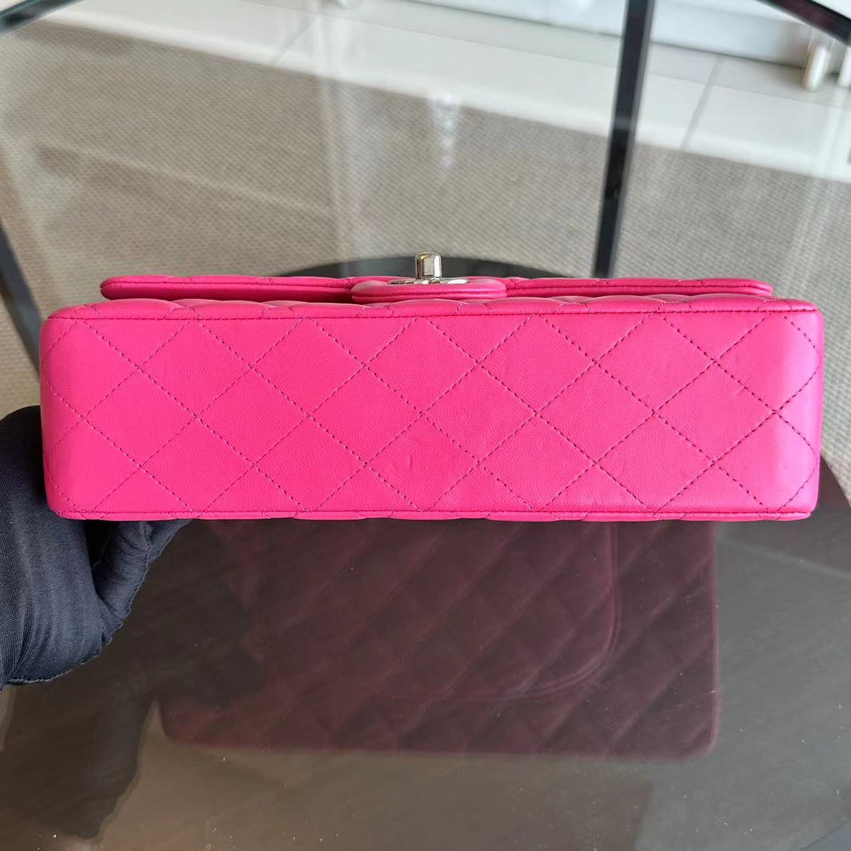 Quilted Lambskin Hot Pink SHW No 19