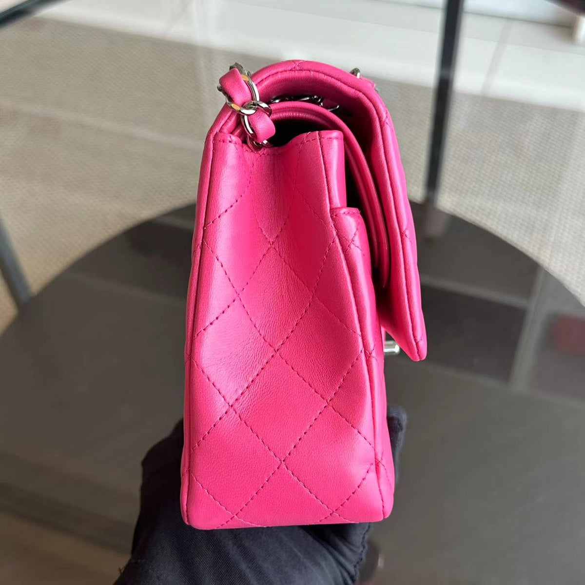 Quilted Lambskin Hot Pink SHW No 19