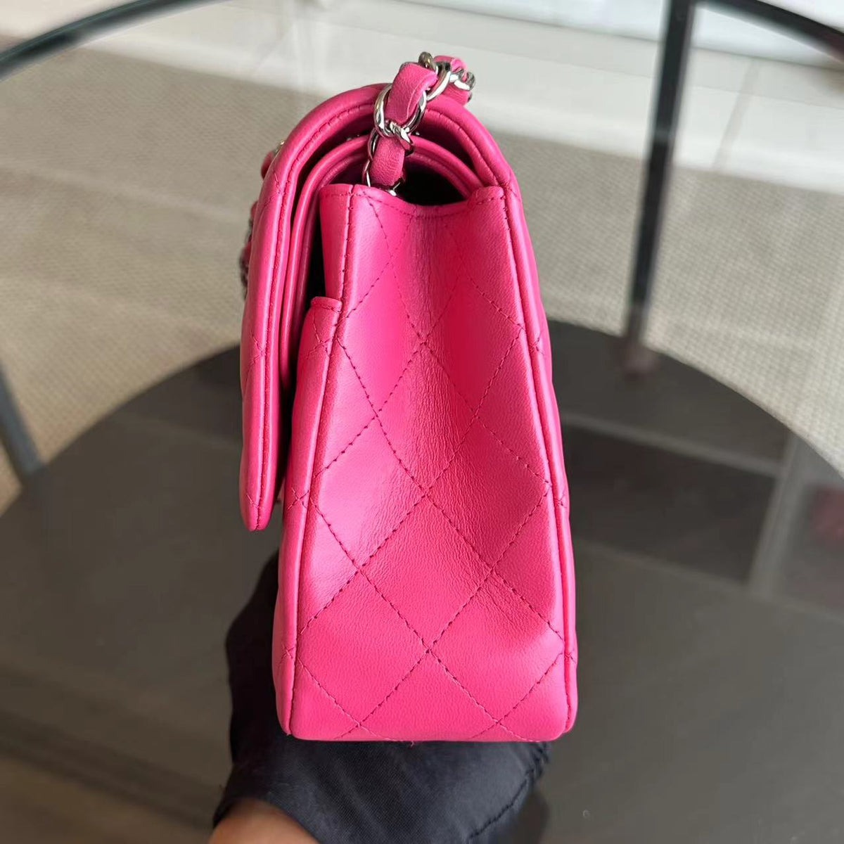 Quilted Lambskin Hot Pink SHW No 19