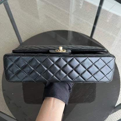 Valentine Seasonal Flap Quilted Lambskin Black Golden Hardware Series 13