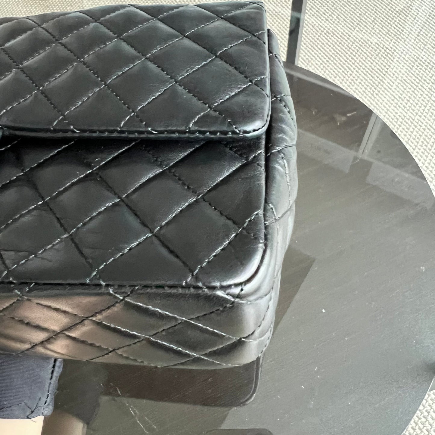 Valentine Seasonal Flap Quilted Lambskin Black Golden Hardware Series 13