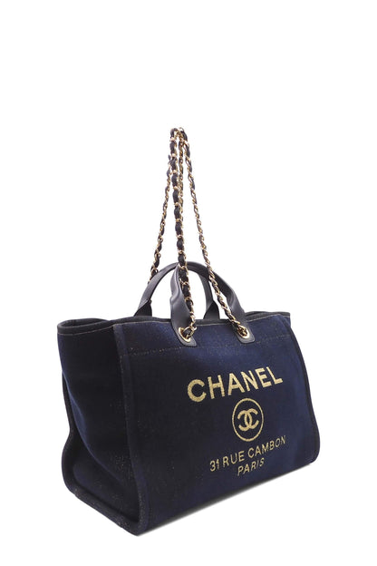 Medium Deauville Tote Blue