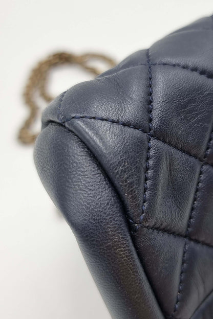 Medium Mademoiselle Bowling Bag Navy