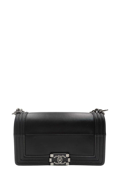 Medium Original Clasp Boy Bag Black
