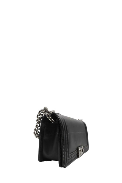 Medium Original Clasp Boy Bag Black