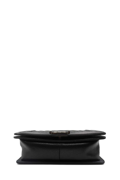 Medium Quilted Boy Calfskin Ruthenium Hardware Black