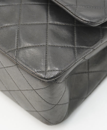 Medium Vintage Classic Double Flap GHW Black