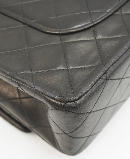 Medium Vintage Classic Double Flap GHW Black