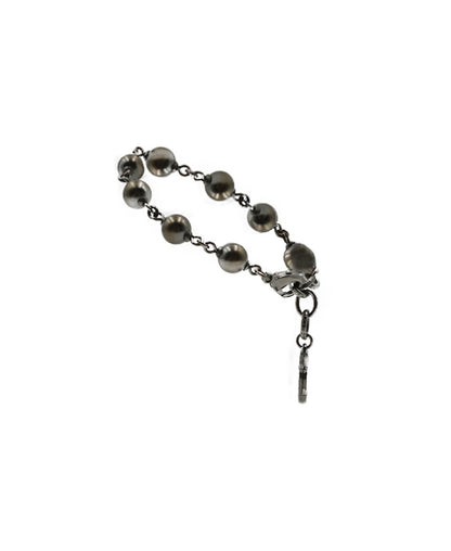 Metal Pearl Bracelet Black