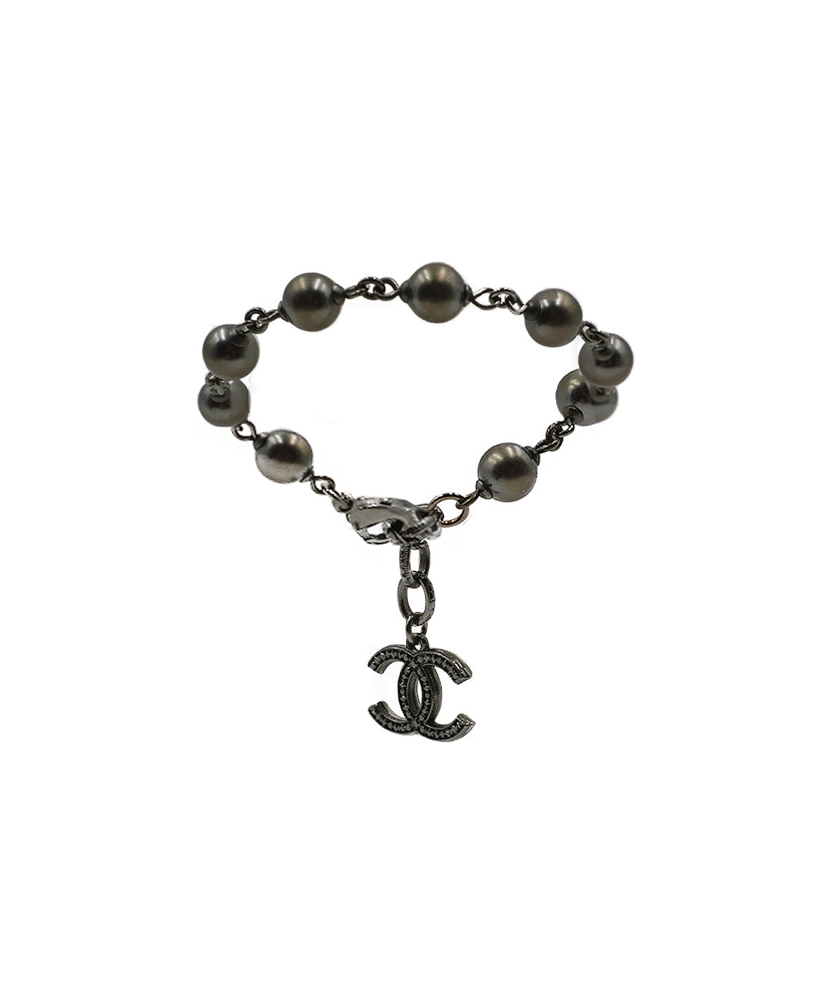 Metal Pearl Bracelet Black