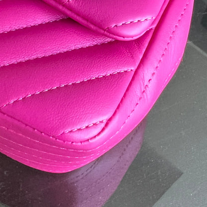 Mini Square Classic Flap Chevron Lambskin GHW No 21