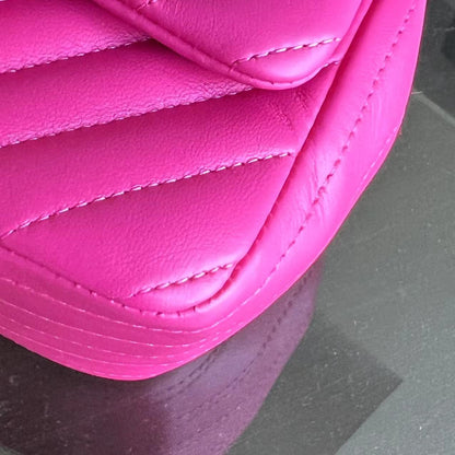 Mini Square Classic Flap Chevron Lambskin GHW No 21