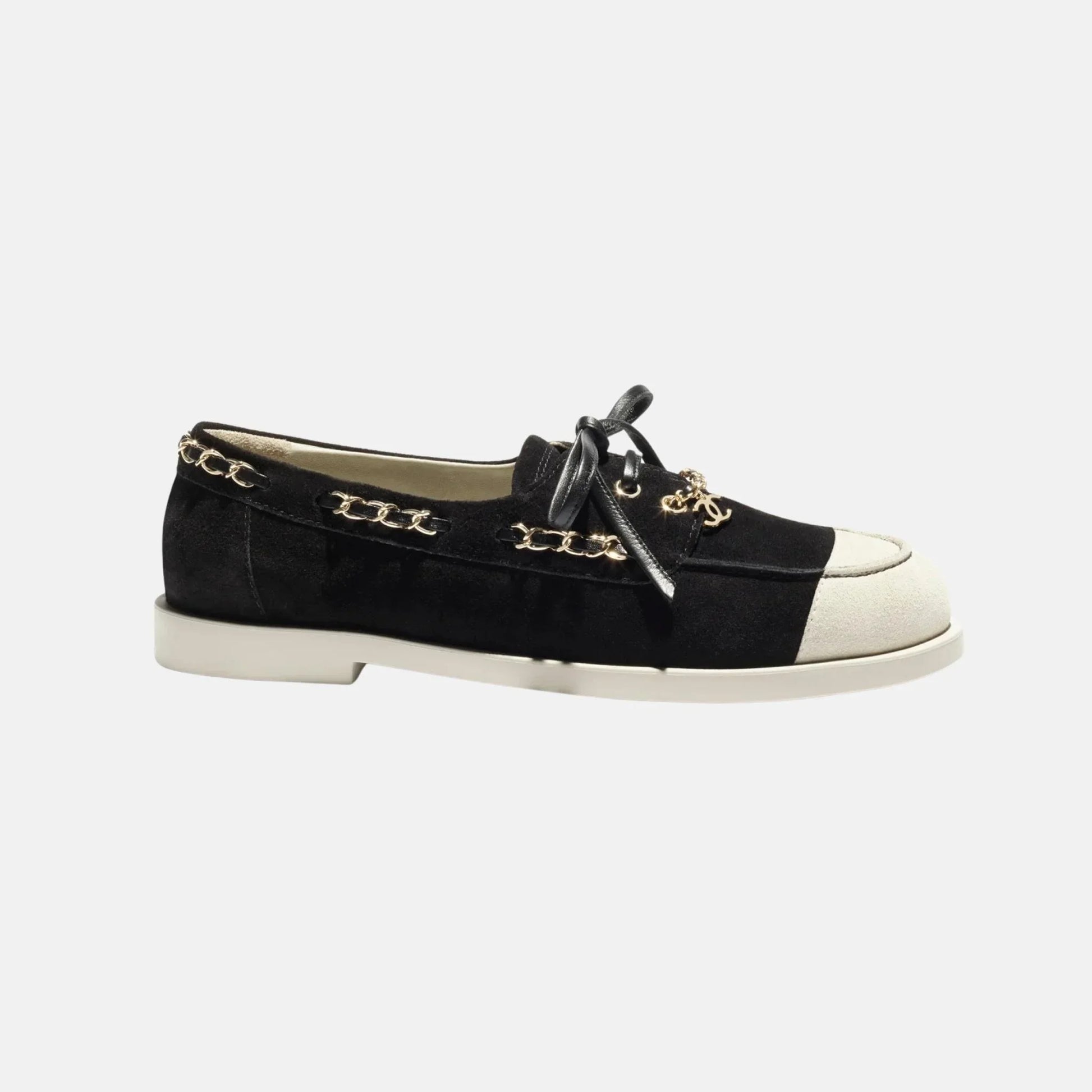 Chanel Moccasins in Suede Calfskin, Side