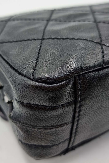 Modern Chain Flap Bag Black