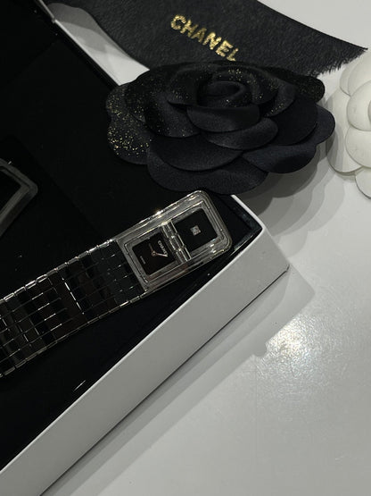 Chanel - Montre Code coco acier, céramique et diamants