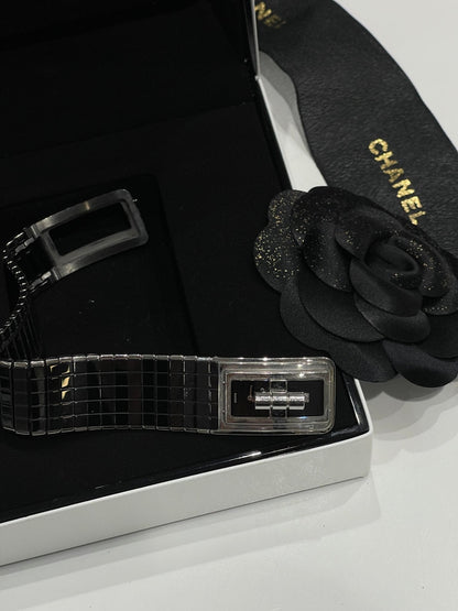 Chanel - Montre Code coco acier, céramique et diamants