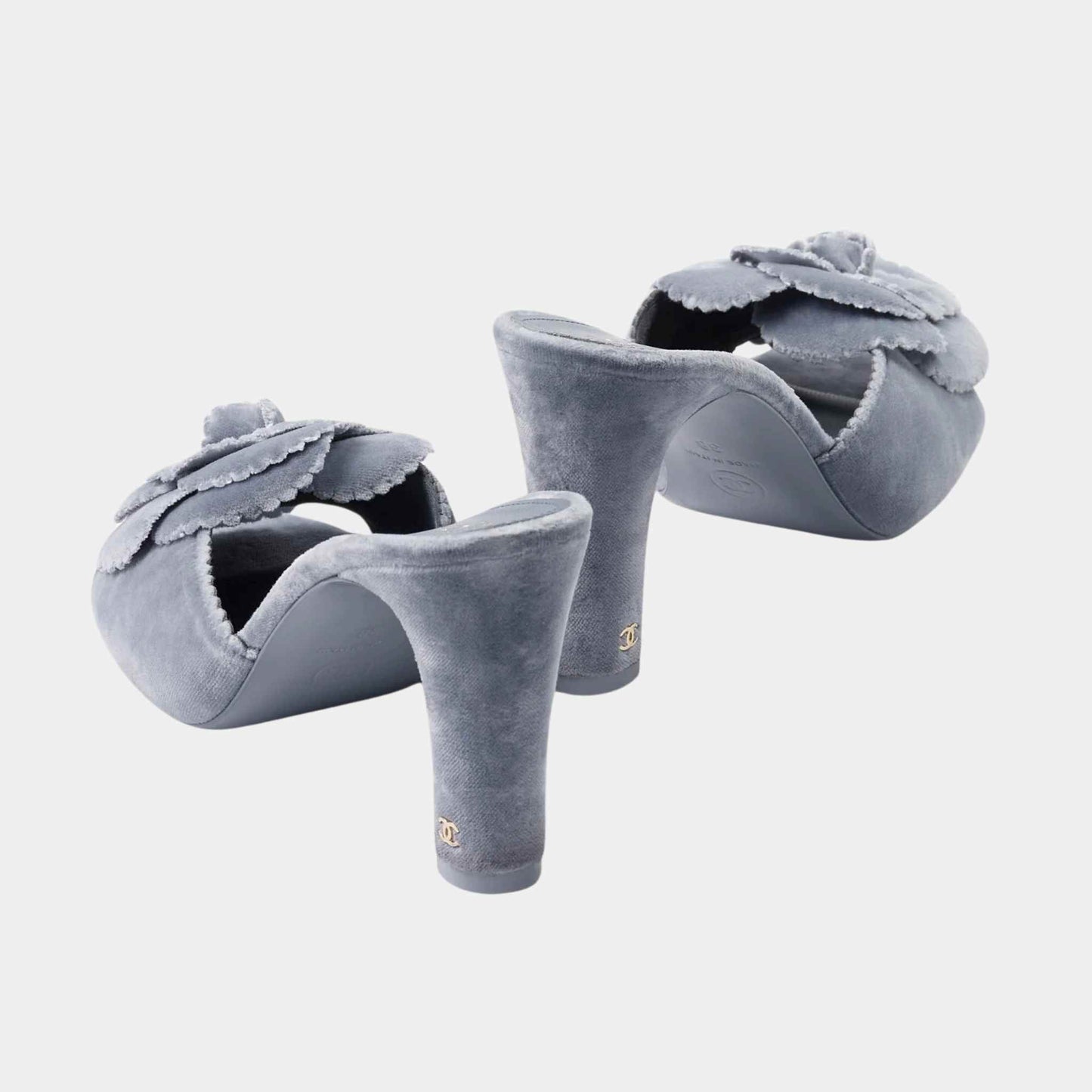 Mules Velvet Grey
