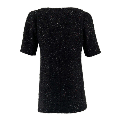 Pre owned Chanel wool Tweed Crystal Novelty Button Designer Jacket/Dress