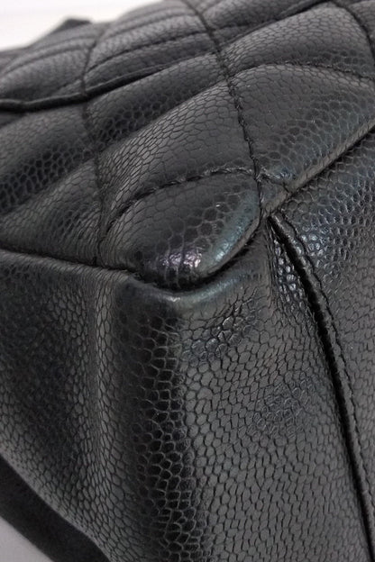 Old Model Grand Shopping Tote with Silver Hardware Black