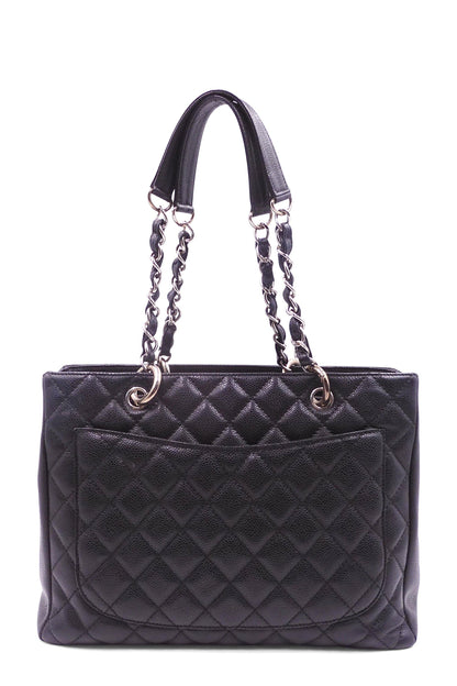 Old Model Grand Shopping Tote with Silver Hardware Black