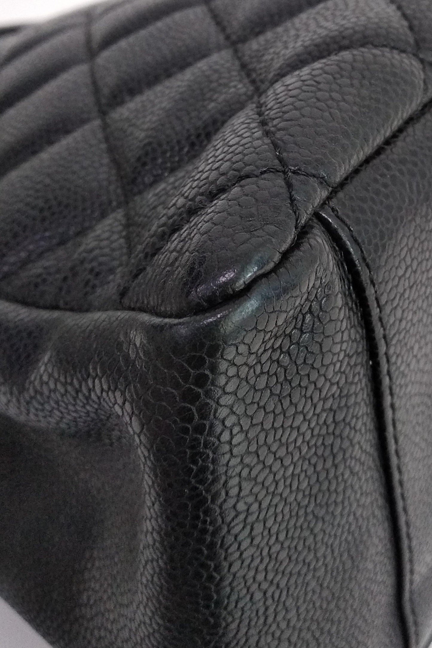 Old Model Grand Shopping Tote with Silver Hardware Black