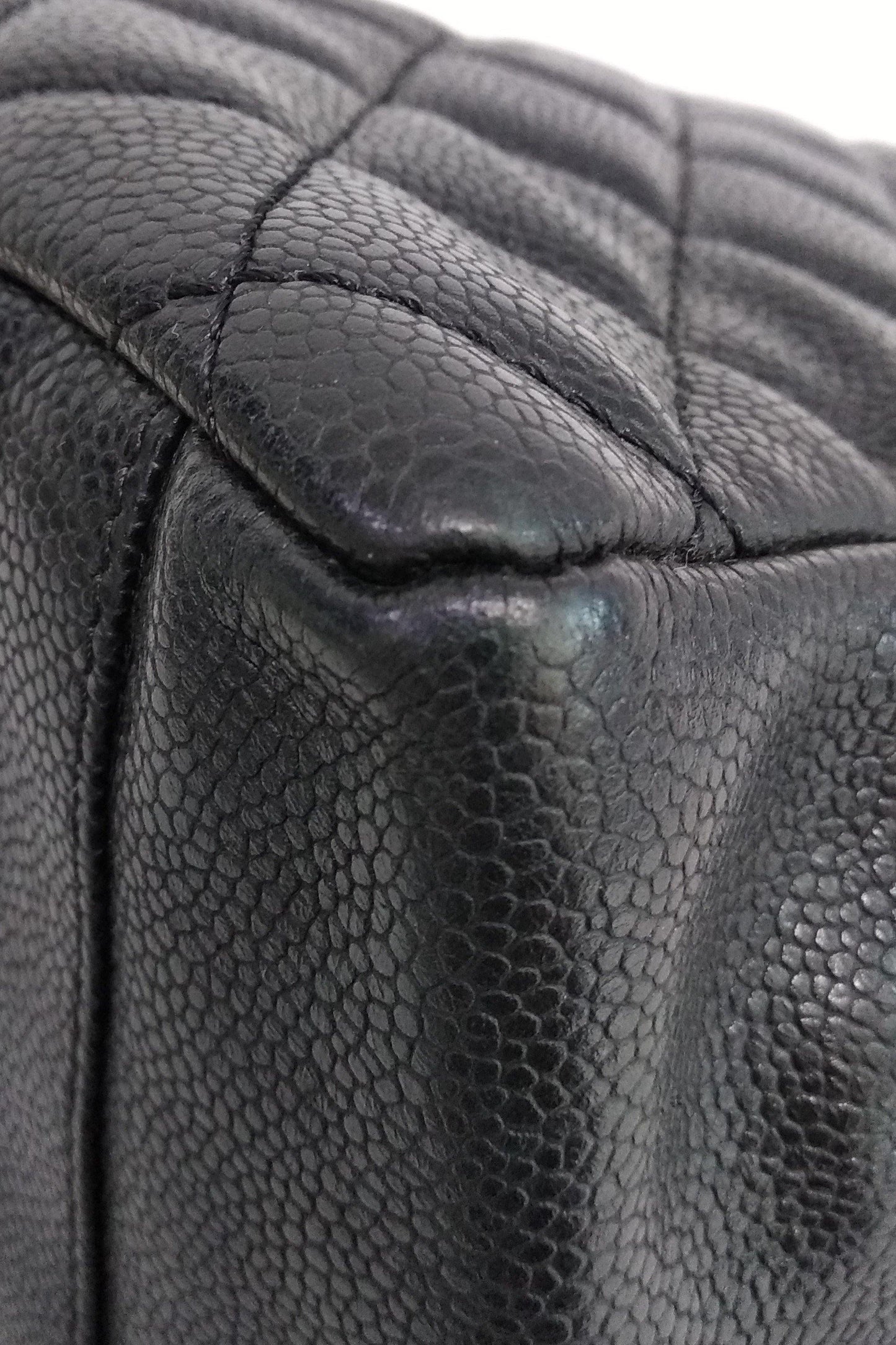 Old Model Grand Shopping Tote with Silver Hardware Black