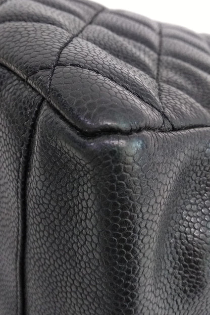 Old Model Grand Shopping Tote with Silver Hardware Black