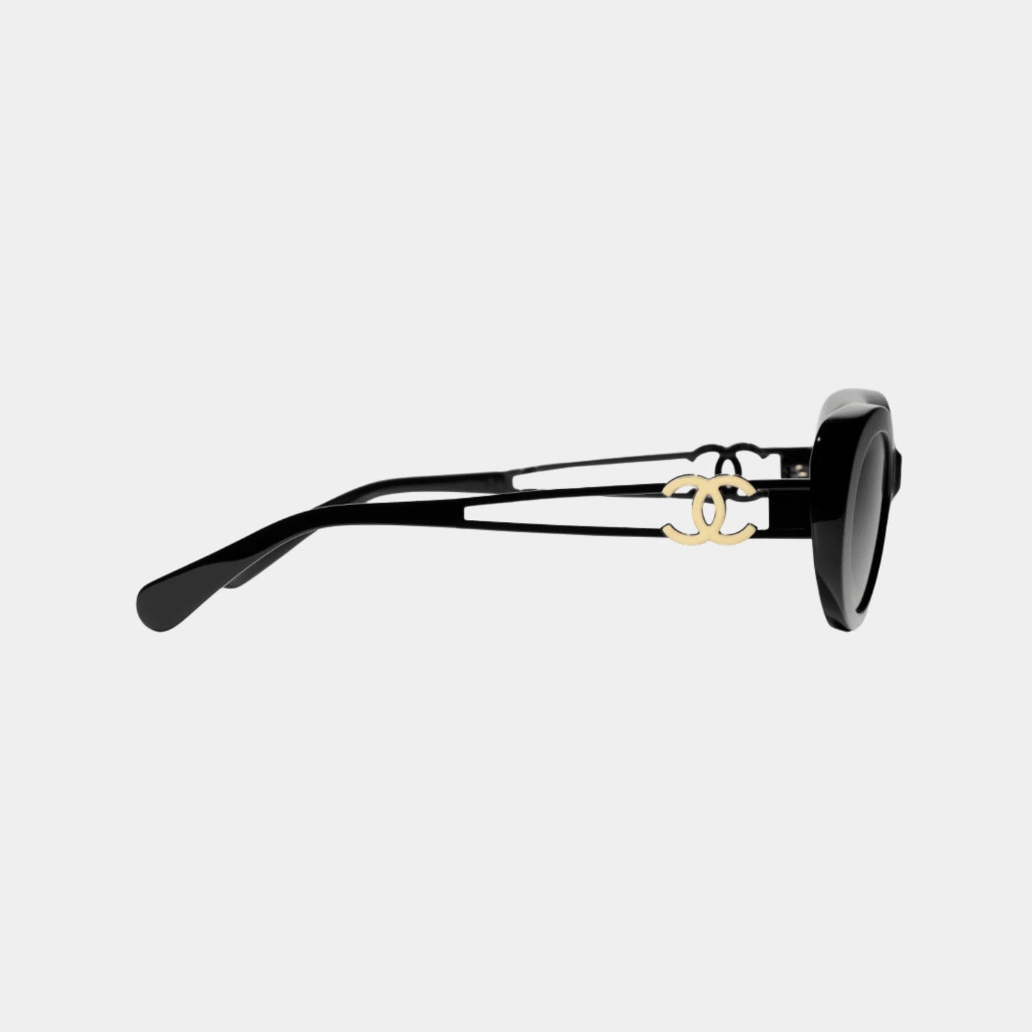 Oval Sunglasses in Acetate and Metal Frame