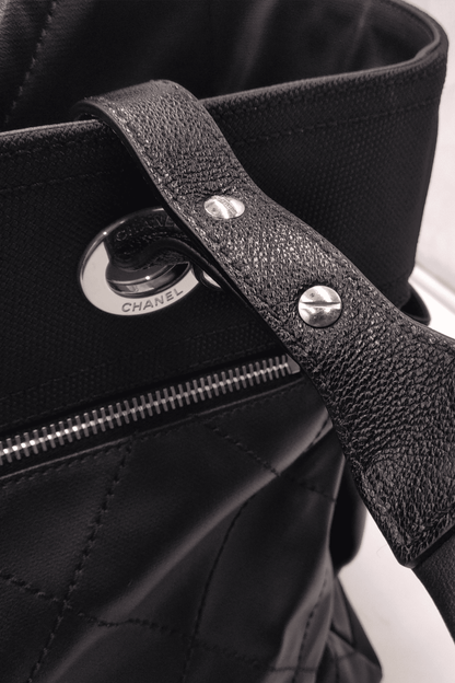 Paris Biarritz Shopping Tote Black Black