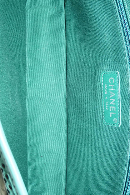 Perforated Up in The Air Flap Bag Teal