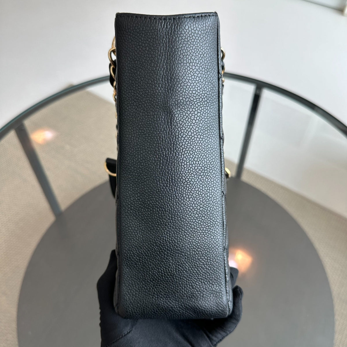 PST Caviar Petite Shopping Tote Black GHW No 11