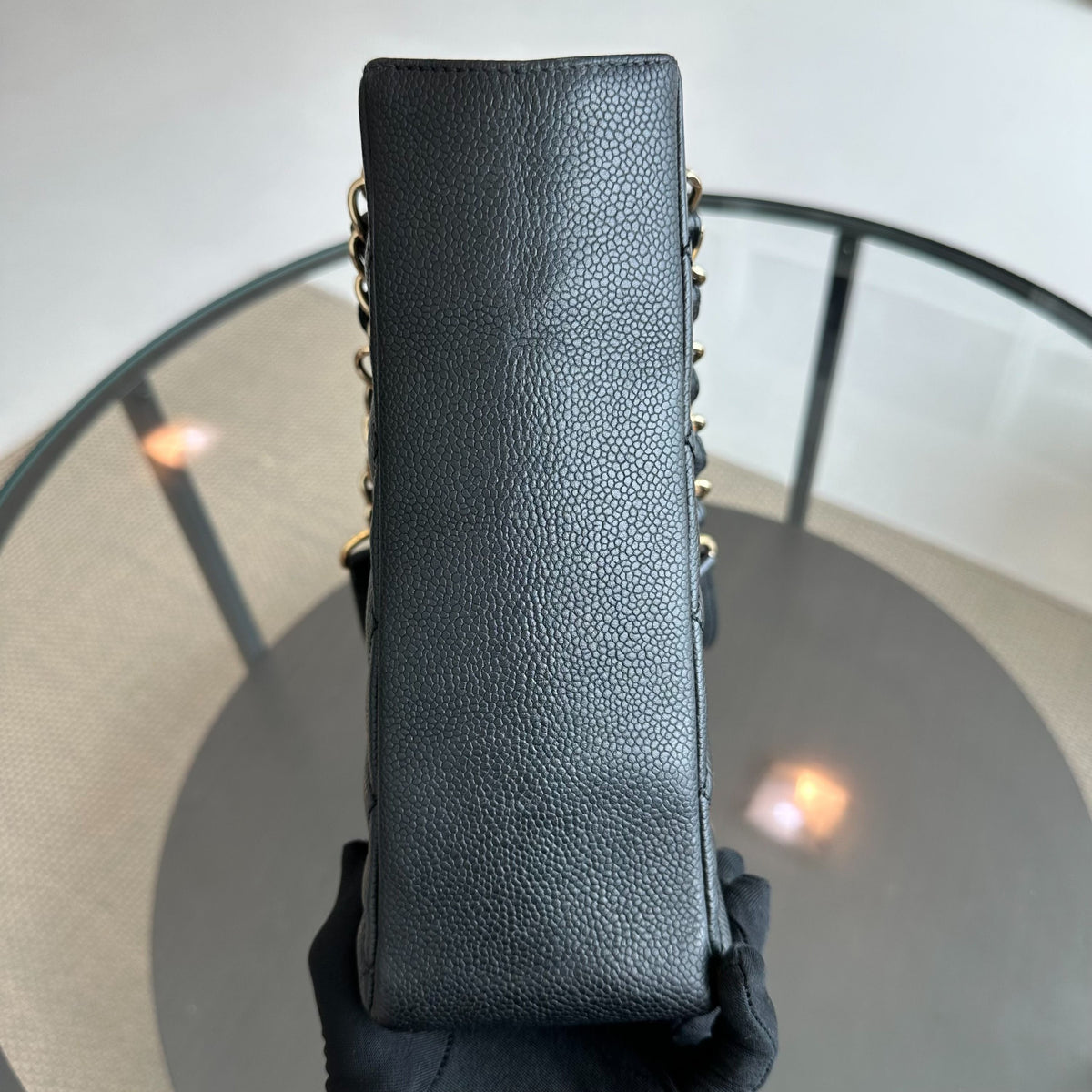 PST Caviar Petite Shopping Tote Black GHW No 11