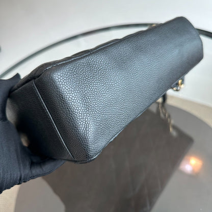 PST Caviar Petite Shopping Tote Black GHW No 11