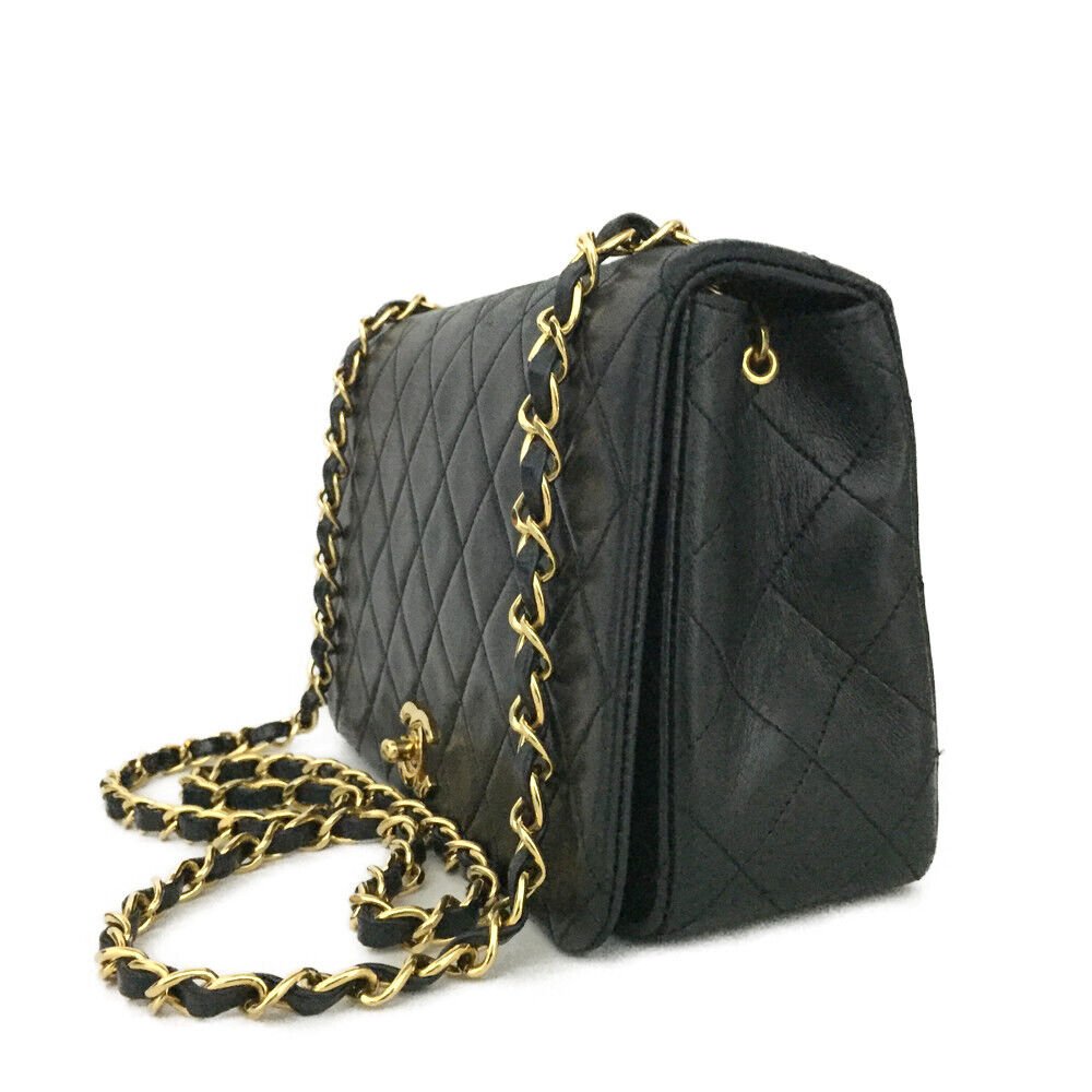 CHANEL Quilted 23 Full Flap CC Lambskin Chain Shoulder Bag