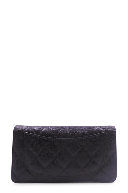 Quilted Bifold Yen Wallet Black