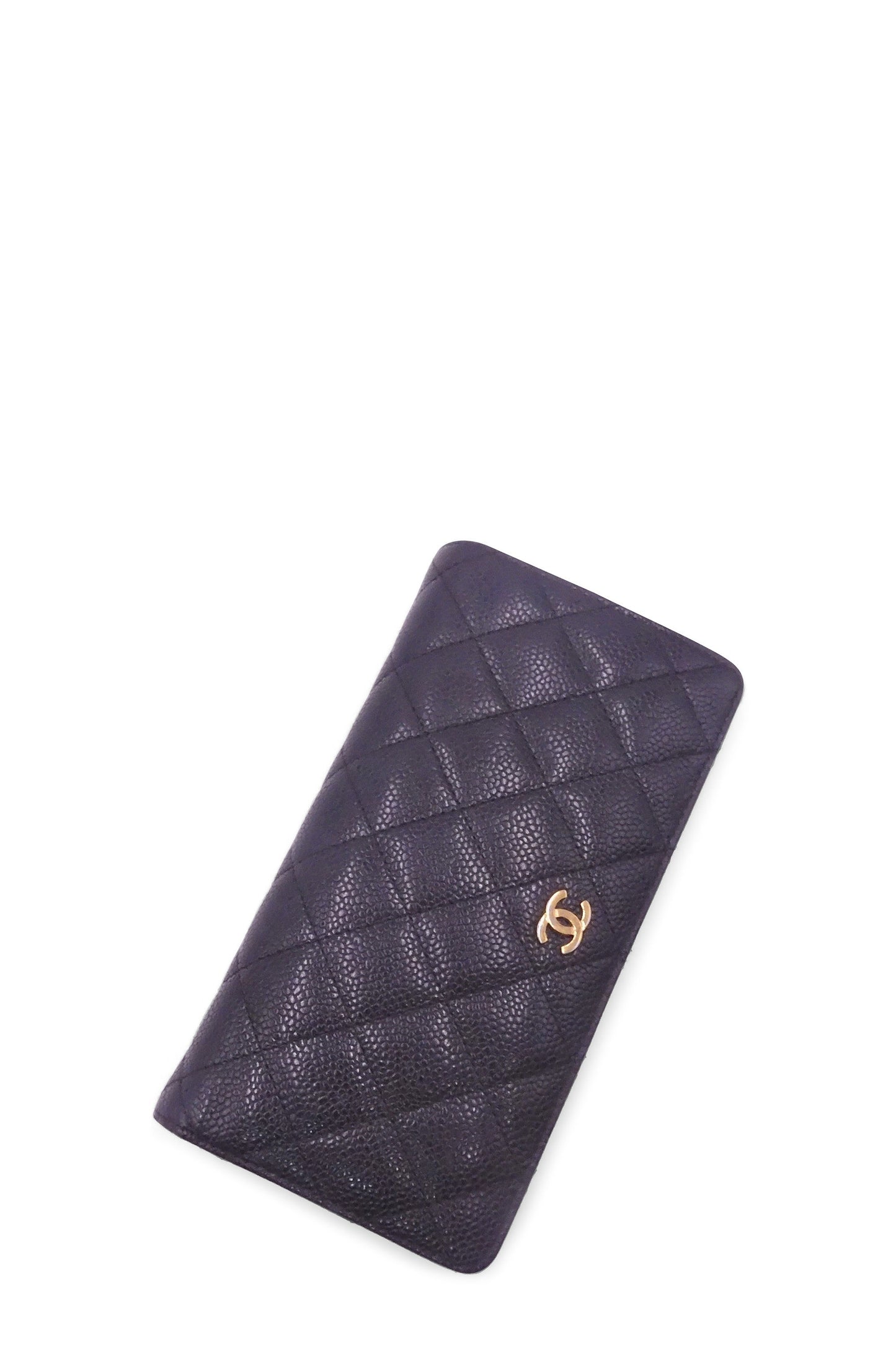 Quilted Bifold Yen Wallet Black