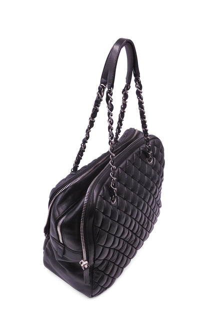 Quilted Bowler Bag Black