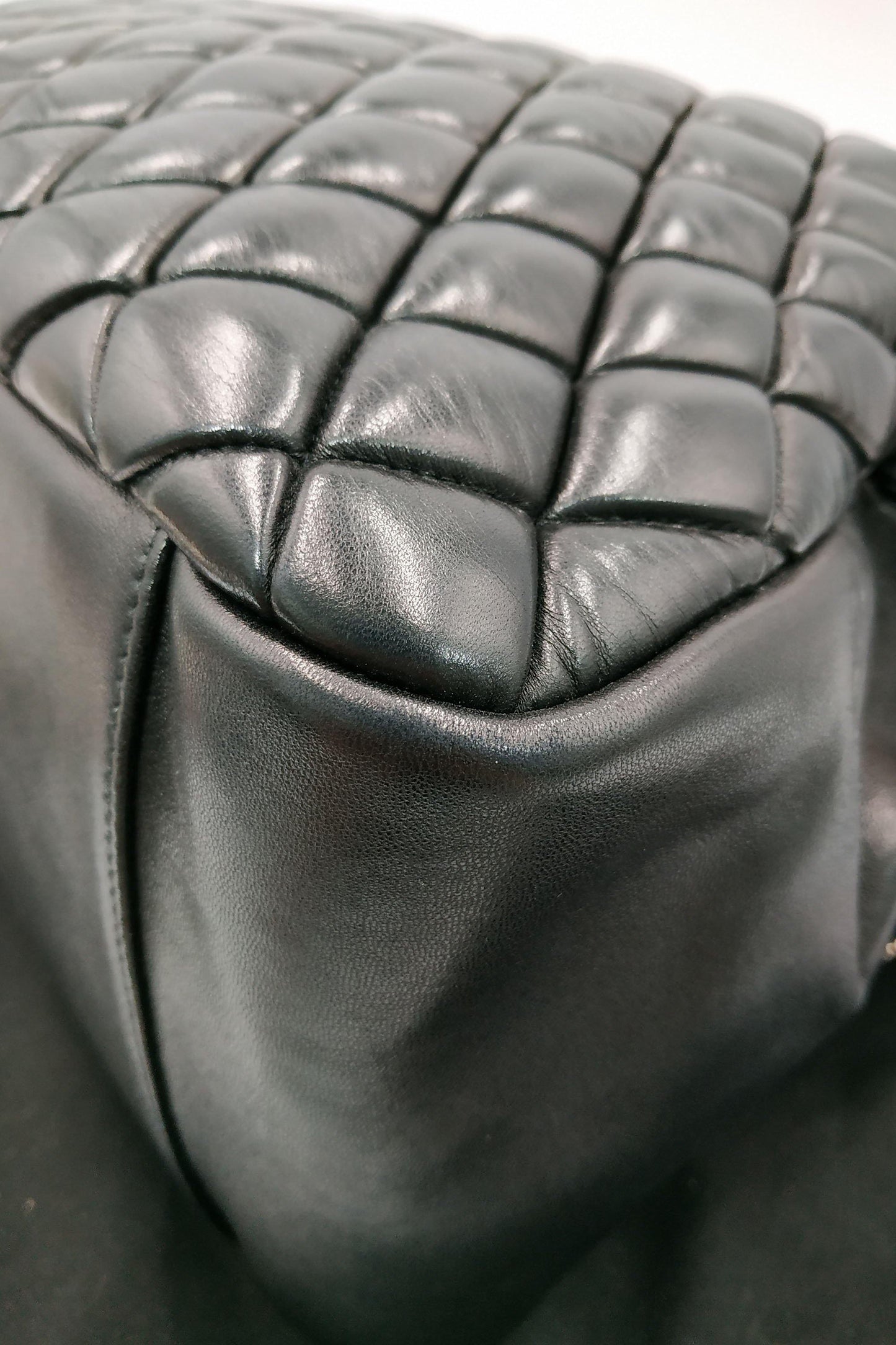 Quilted Bowler Bag Black