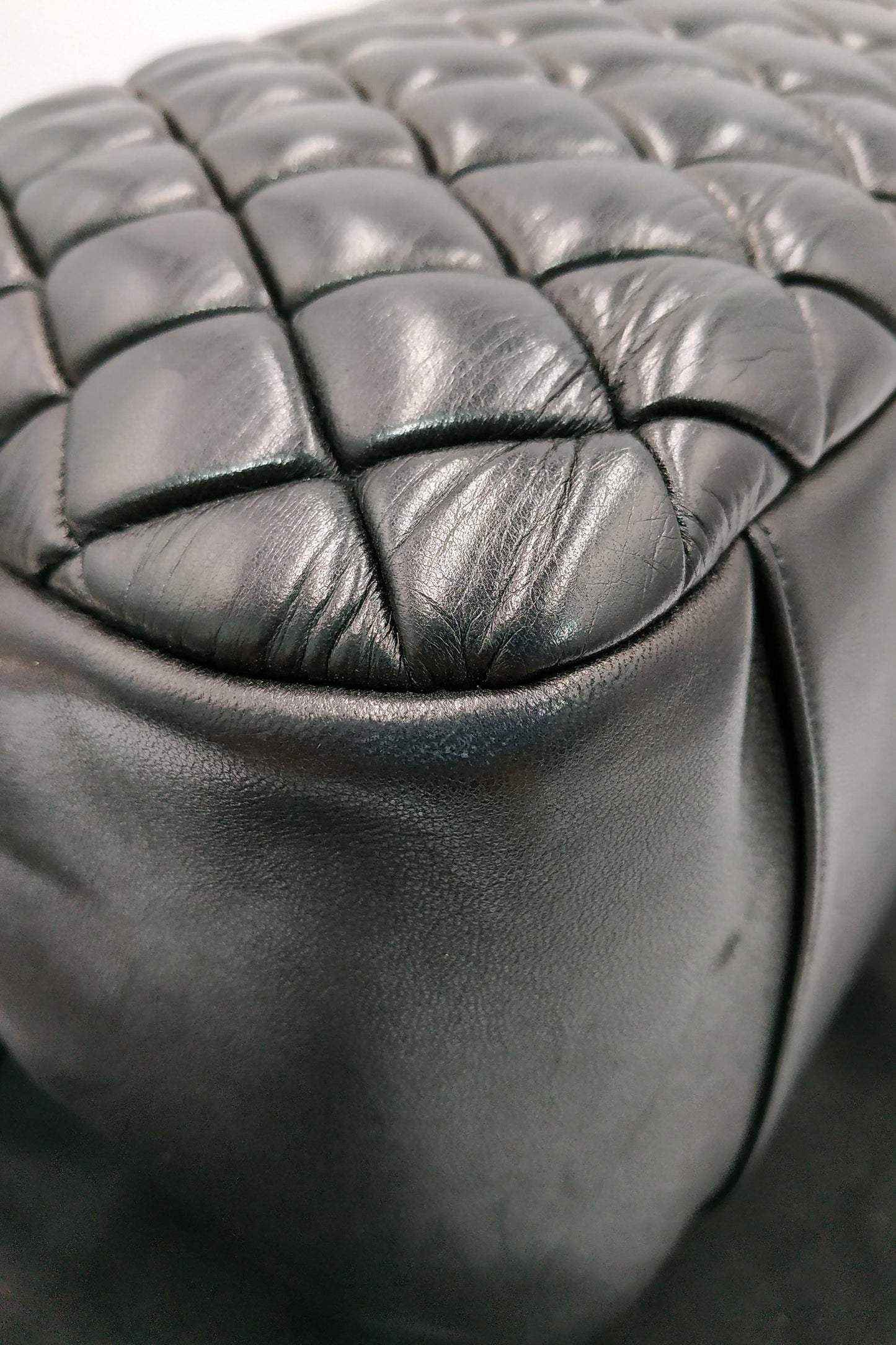 Quilted Bowler Bag Black