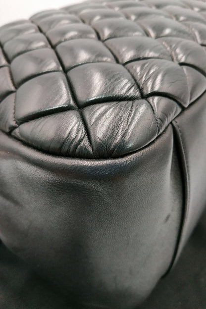 Quilted Bowler Bag Black