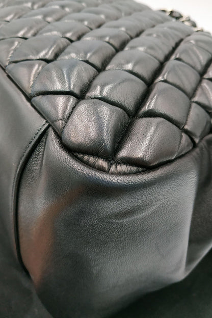Quilted Bowler Bag Black