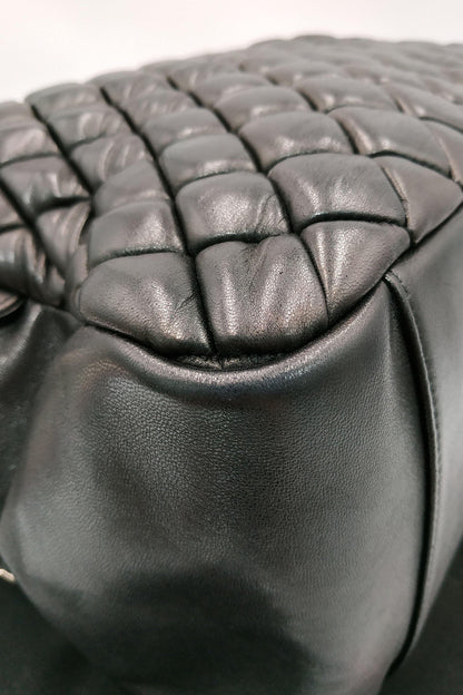 Quilted Bowler Bag Black