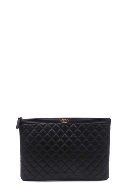 Quilted Boy Large O Case Black