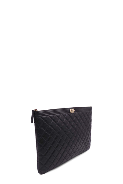 Quilted Boy Large O Case Black