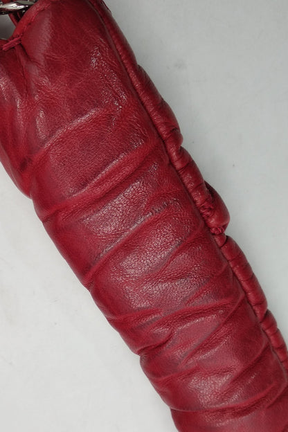Quilted Bubble Accordion Flap Bag Red