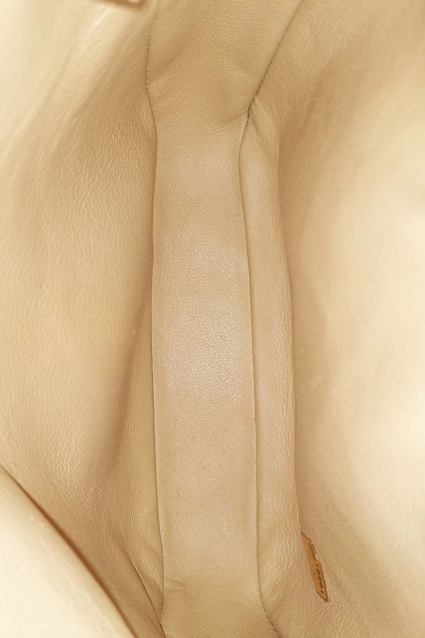 Quilted Caviar Camera Bag Beige