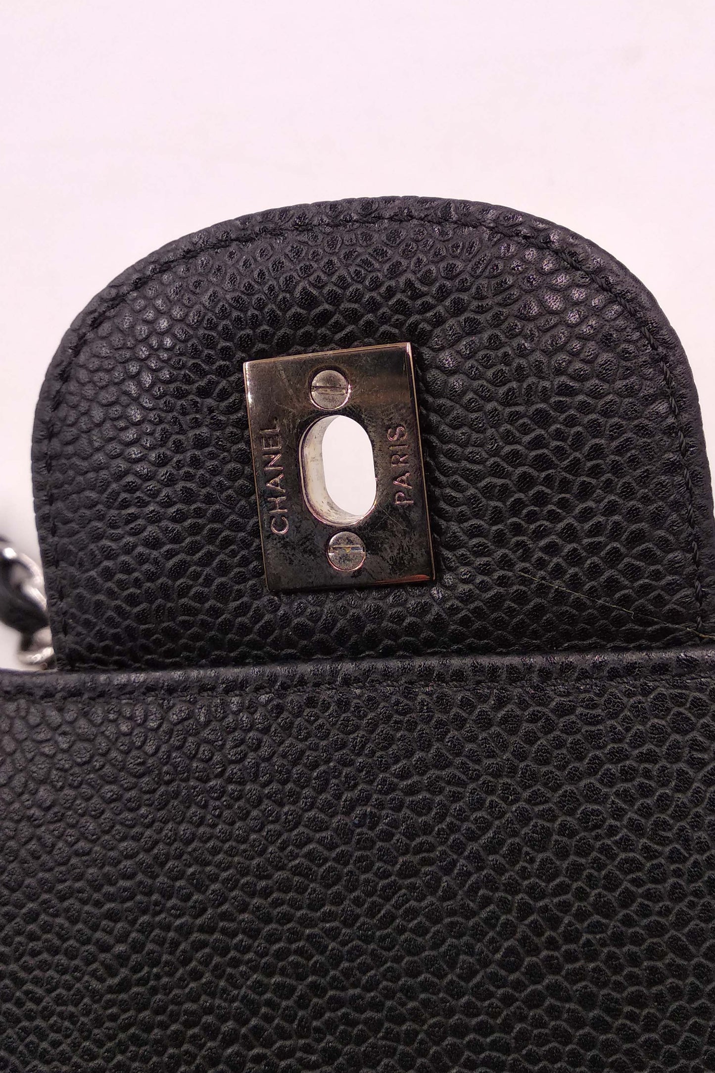 Quilted Caviar Jumbo Classic Single Flap Bag Black with Silver Hardware Black