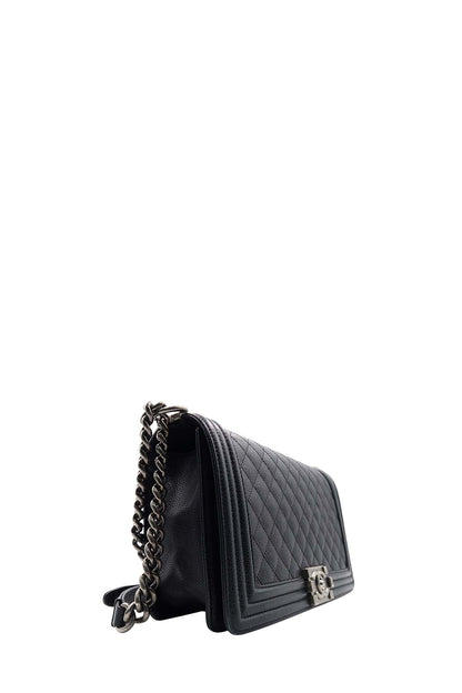 Quilted Caviar New Medium Boy with Ruthenium Hardware Black